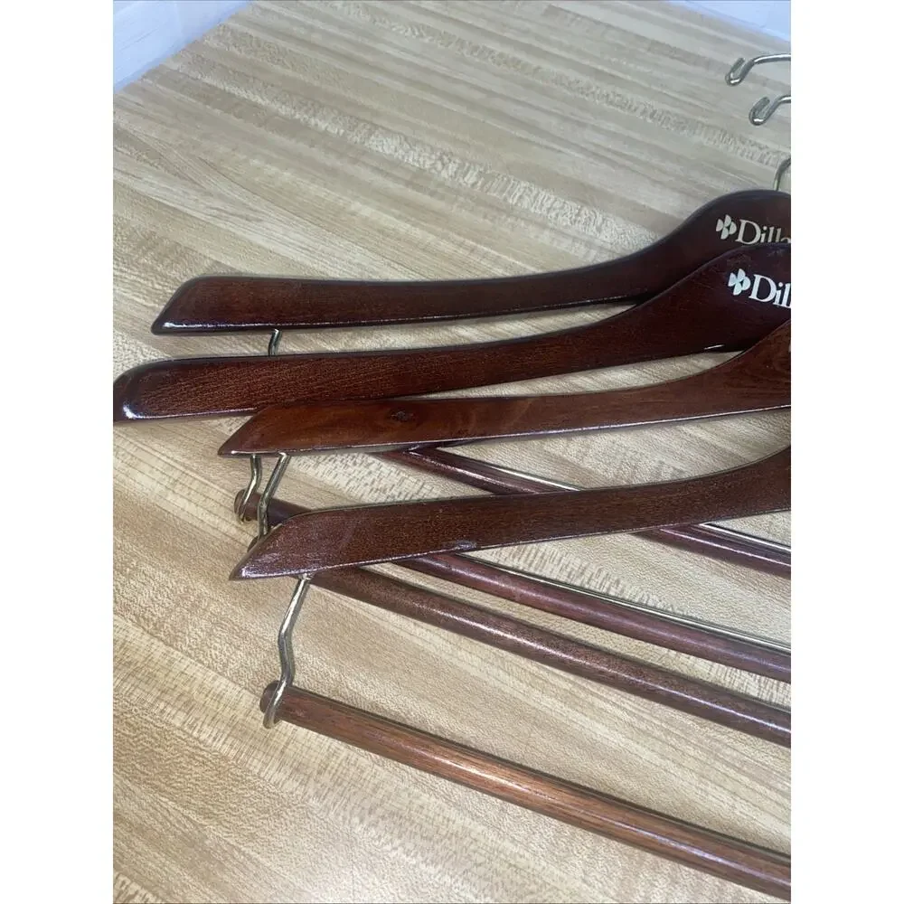 Vintage Dillard's Hanger Wood Wooden Men's Suit or Pants Lot of 4